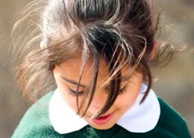 A student at Soan Valley Public School