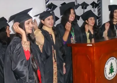 Students graduating from the Joan Atkinson Institute of Teacher Education
