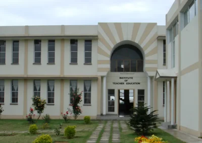 The courtyard at the Joan Atkinson Institute of Teacher Education